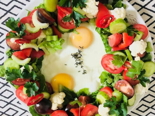 Kepti kiaušiniai be riebalų