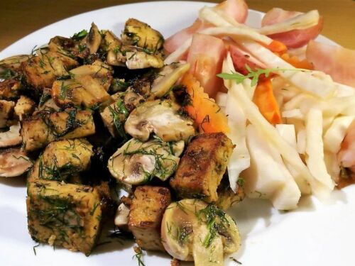 Keptas, sojos padaže marinuotas, Tofu sūris